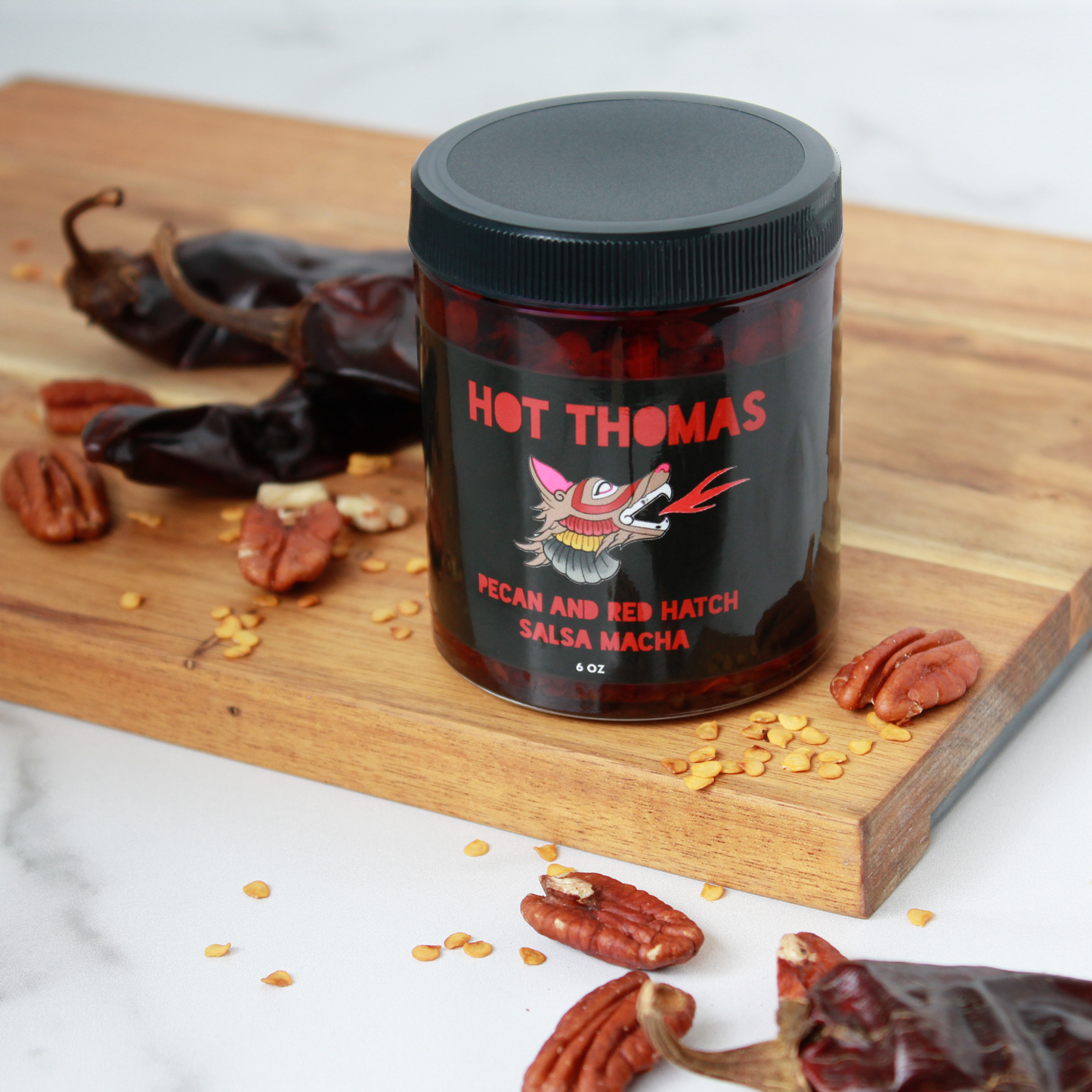 Pecan and Red Hatch Salsa Macha